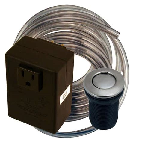 air button stainless steel cover box|Westbrass Disposal Air Switch and Single Outlet Control Box, .